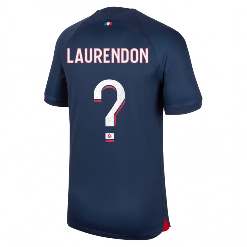 Mænd Bilal Laurendon #0 Blå Rød Hjemmebane Spillertrøjer 2023/24 Trøje T-Shirt