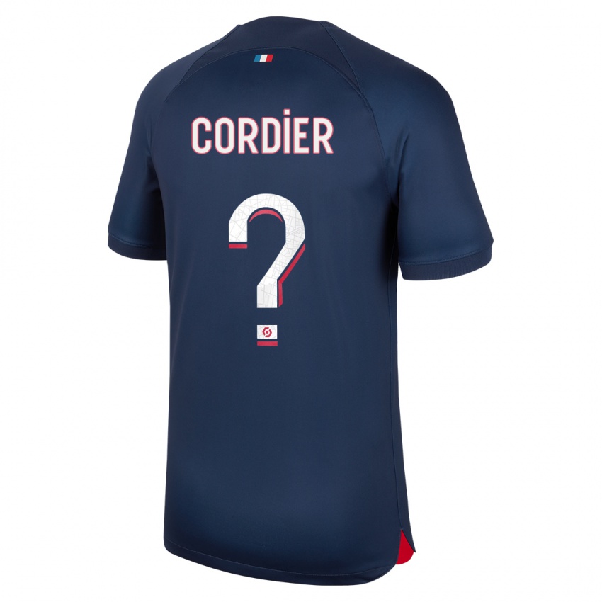 Mænd Thomas Cordier #0 Blå Rød Hjemmebane Spillertrøjer 2023/24 Trøje T-Shirt