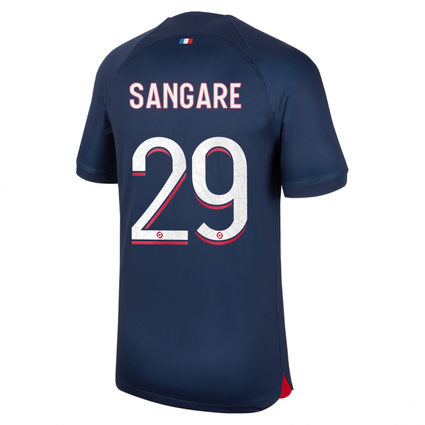 Mænd Hawa Sangare #29 Blå Rød Hjemmebane Spillertrøjer 2023/24 Trøje T-Shirt