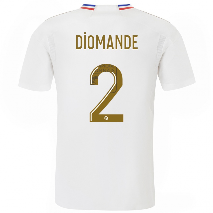 Mænd Sinaly Diomande #2 Hvid Hjemmebane Spillertrøjer 2023/24 Trøje T-Shirt