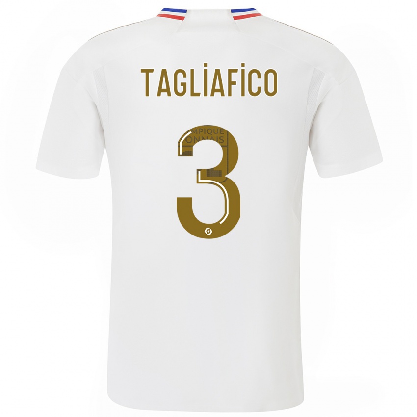 Mænd Nicolas Tagliafico #3 Hvid Hjemmebane Spillertrøjer 2023/24 Trøje T-Shirt