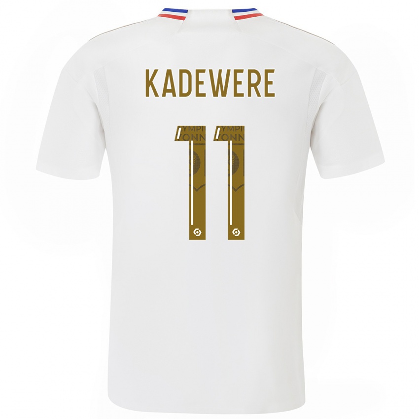 Mænd Tino Kadewere #11 Hvid Hjemmebane Spillertrøjer 2023/24 Trøje T-Shirt