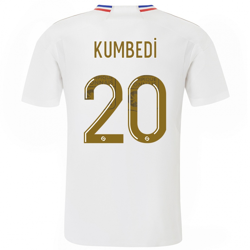 Mænd Saël Kumbedi #20 Hvid Hjemmebane Spillertrøjer 2023/24 Trøje T-Shirt