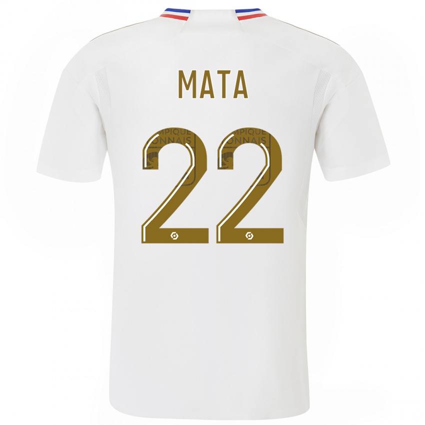 Mænd Clinton Mata #22 Hvid Hjemmebane Spillertrøjer 2023/24 Trøje T-Shirt