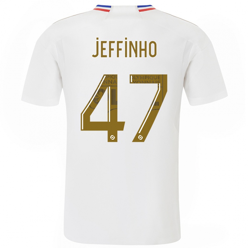 Mænd Jeffinho #47 Hvid Hjemmebane Spillertrøjer 2023/24 Trøje T-Shirt