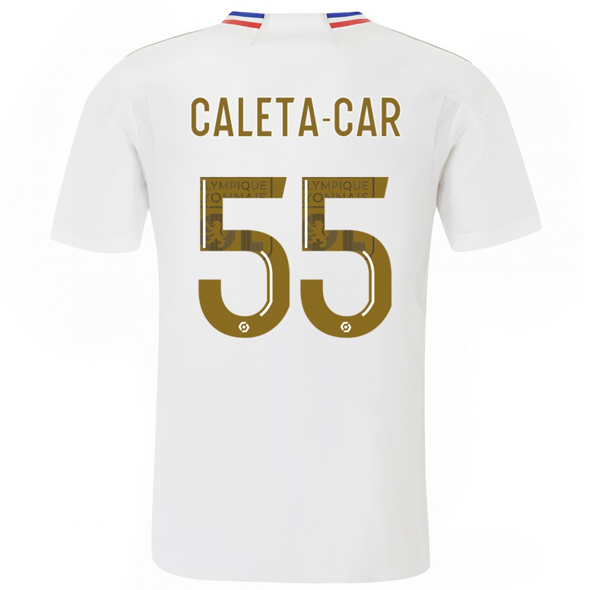 Mænd Duje Caleta-Car #55 Hvid Hjemmebane Spillertrøjer 2023/24 Trøje T-Shirt