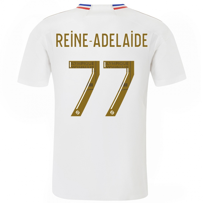 Mænd Jeff Reine-Adelaide #77 Hvid Hjemmebane Spillertrøjer 2023/24 Trøje T-Shirt