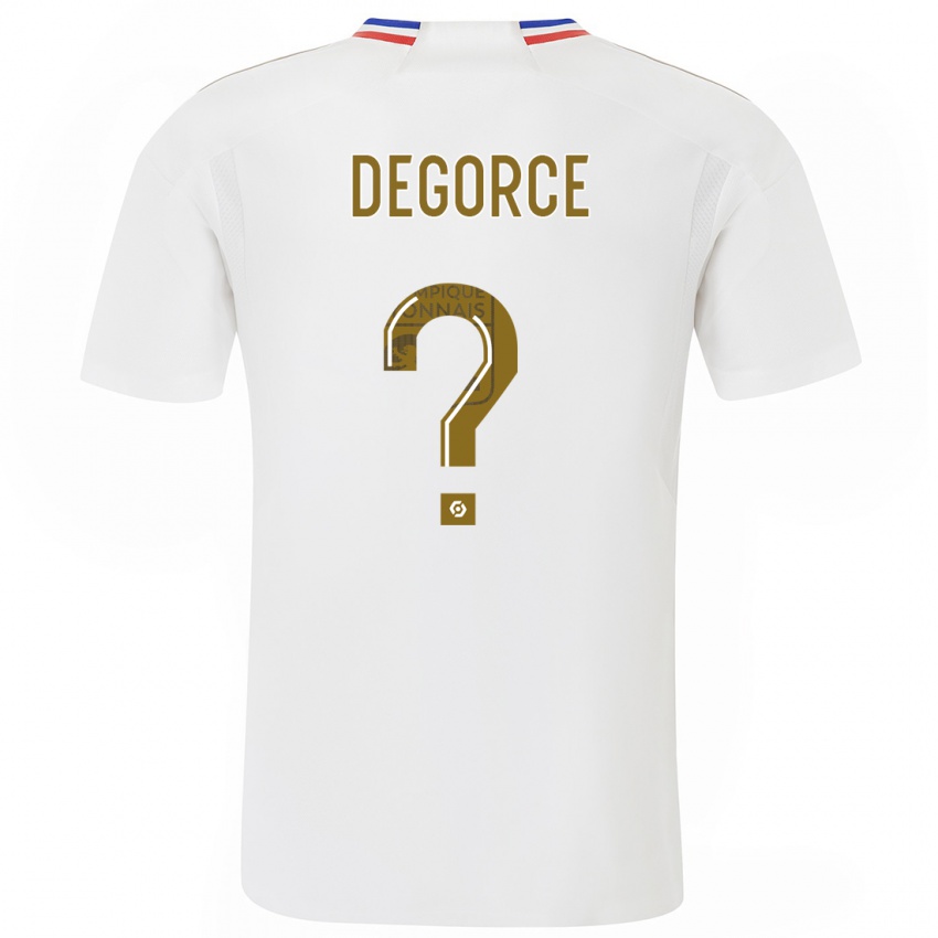 Mænd Gwendal Degorce #0 Hvid Hjemmebane Spillertrøjer 2023/24 Trøje T-Shirt