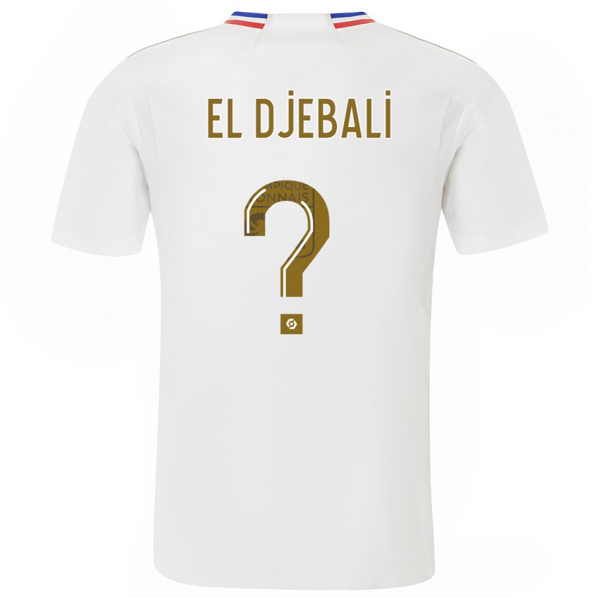 Mænd Chaim El Djebali #0 Hvid Hjemmebane Spillertrøjer 2023/24 Trøje T-Shirt