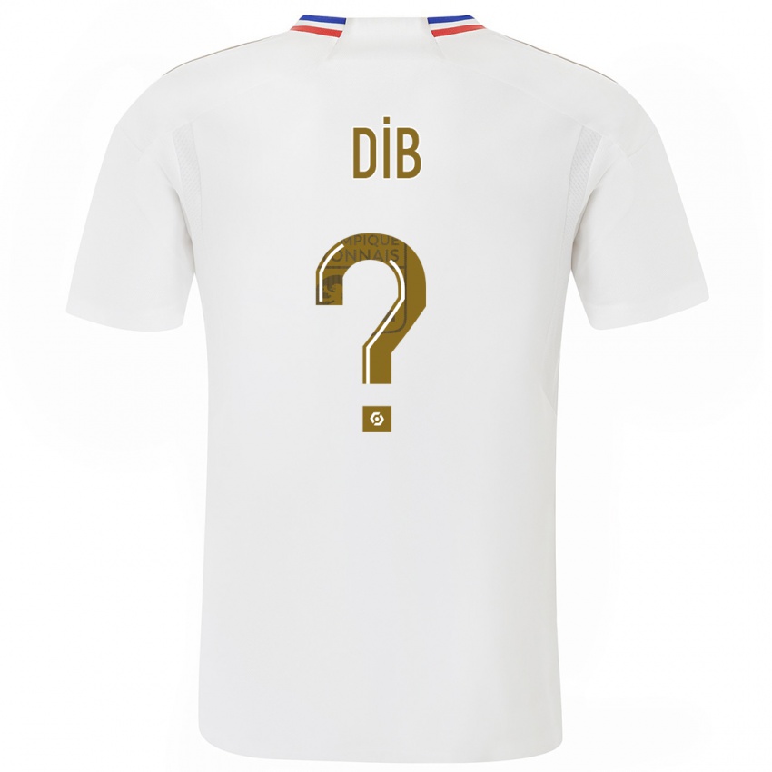 Mænd Djibrail Dib #0 Hvid Hjemmebane Spillertrøjer 2023/24 Trøje T-Shirt