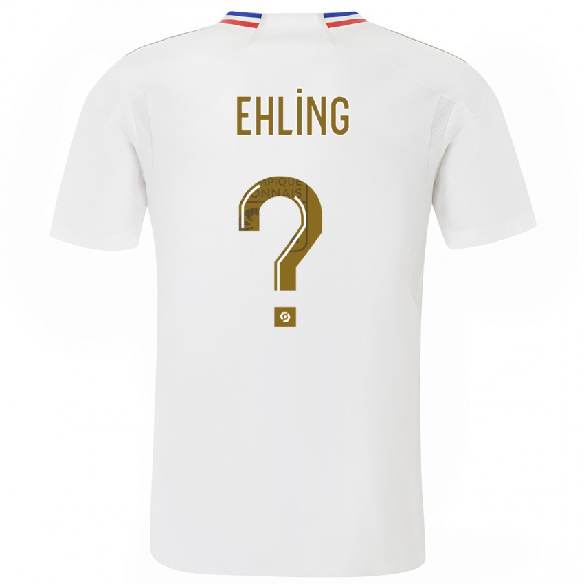 Mænd Thibaut Ehling #0 Hvid Hjemmebane Spillertrøjer 2023/24 Trøje T-Shirt