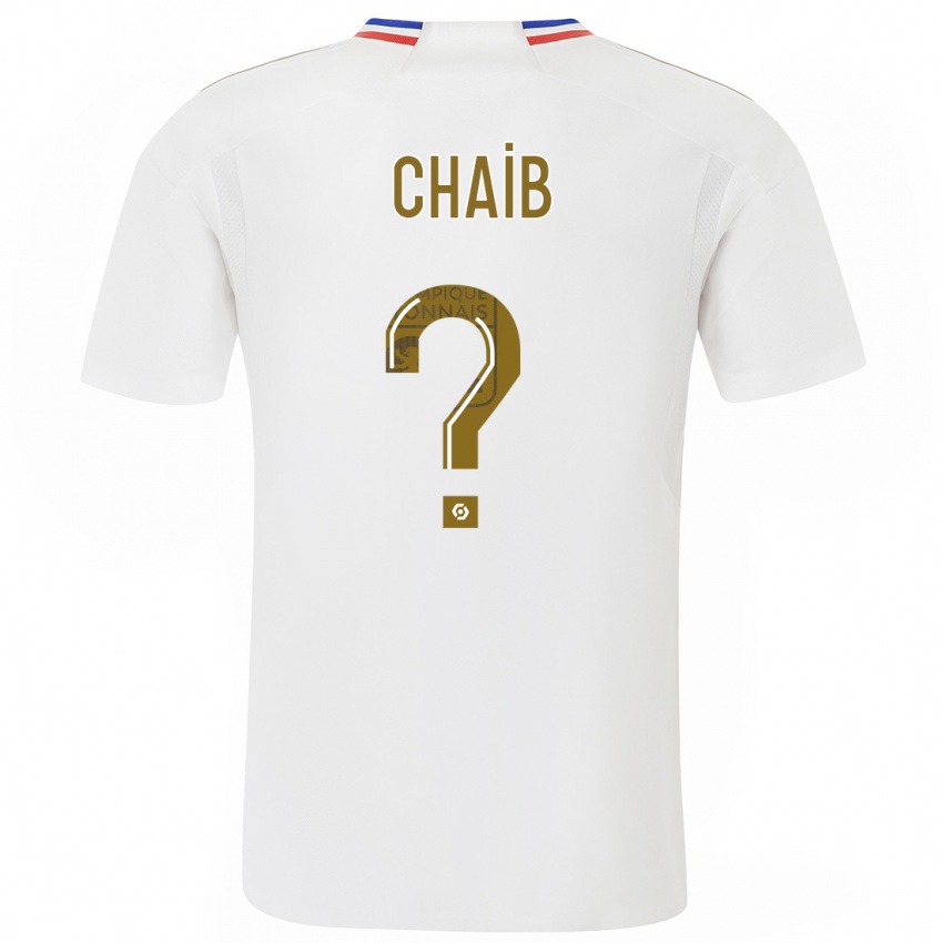 Mænd Yacine Chaib #0 Hvid Hjemmebane Spillertrøjer 2023/24 Trøje T-Shirt