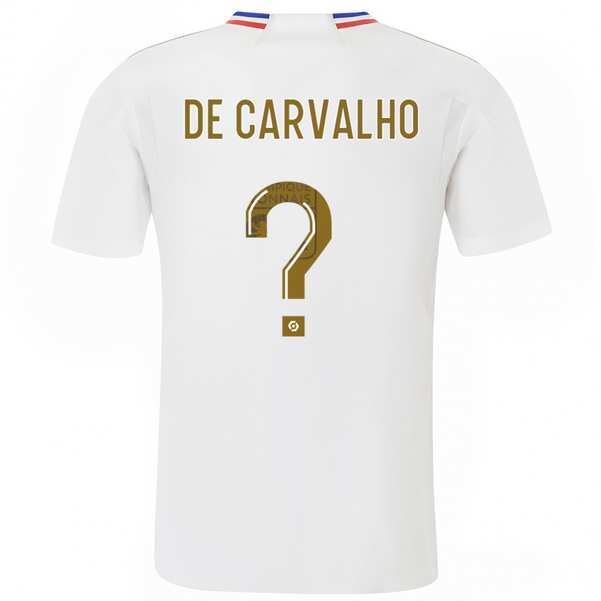 Mænd Mathys De Carvalho #0 Hvid Hjemmebane Spillertrøjer 2023/24 Trøje T-Shirt
