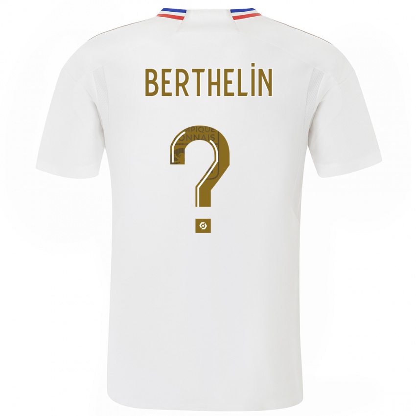 Mænd Romain Berthelin #0 Hvid Hjemmebane Spillertrøjer 2023/24 Trøje T-Shirt
