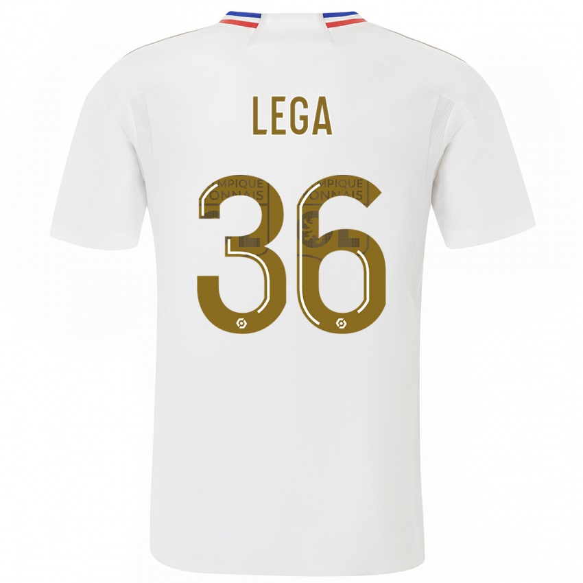 Mænd Sekou Lega #36 Hvid Hjemmebane Spillertrøjer 2023/24 Trøje T-Shirt