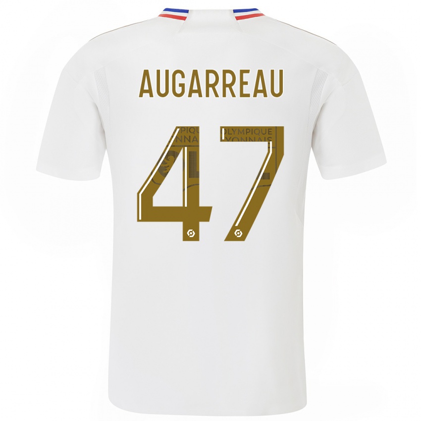 Mænd Sofiane Augarreau #47 Hvid Hjemmebane Spillertrøjer 2023/24 Trøje T-Shirt