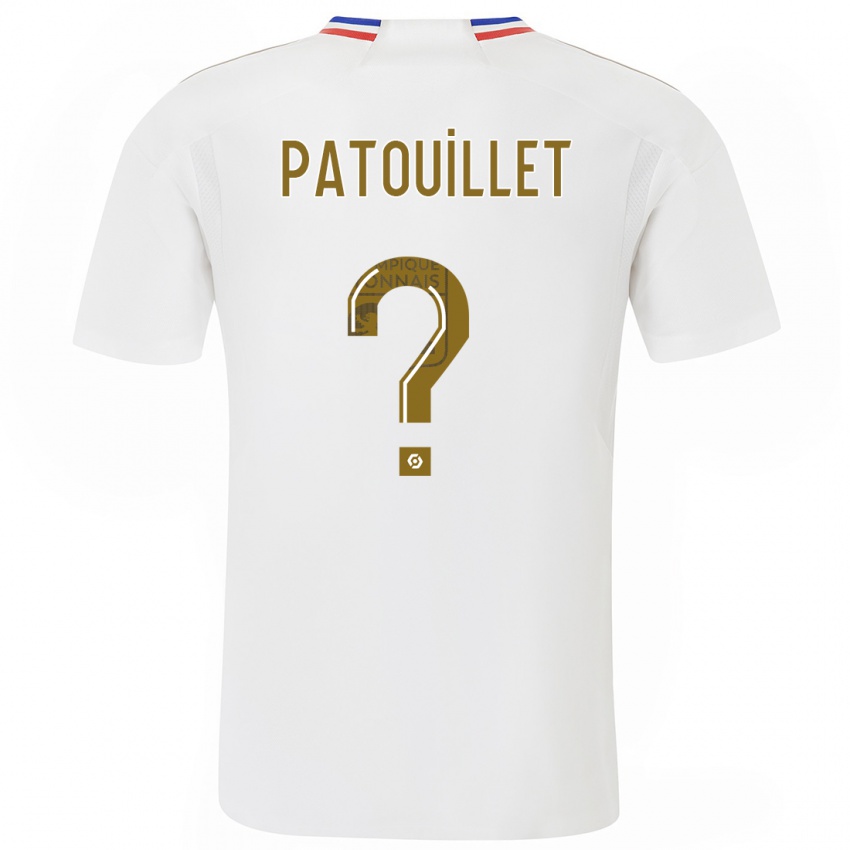 Mænd Mathieu Patouillet #0 Hvid Hjemmebane Spillertrøjer 2023/24 Trøje T-Shirt