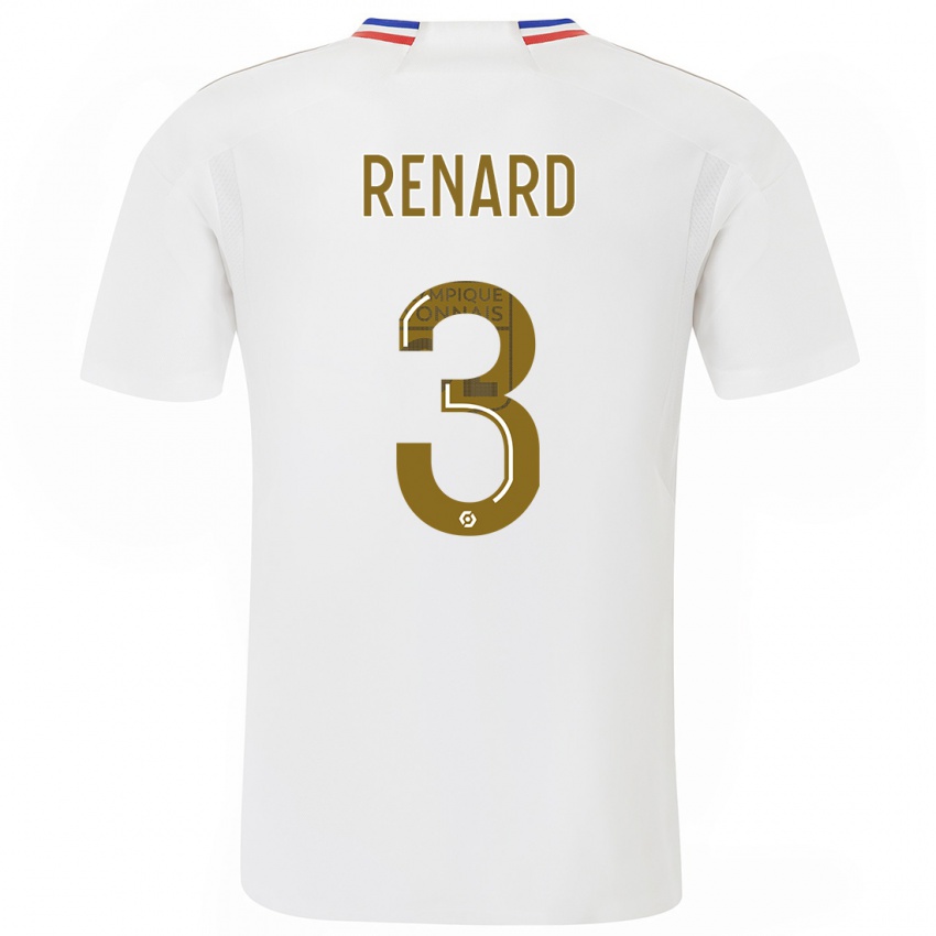 Mænd Wendie Renard #3 Hvid Hjemmebane Spillertrøjer 2023/24 Trøje T-Shirt