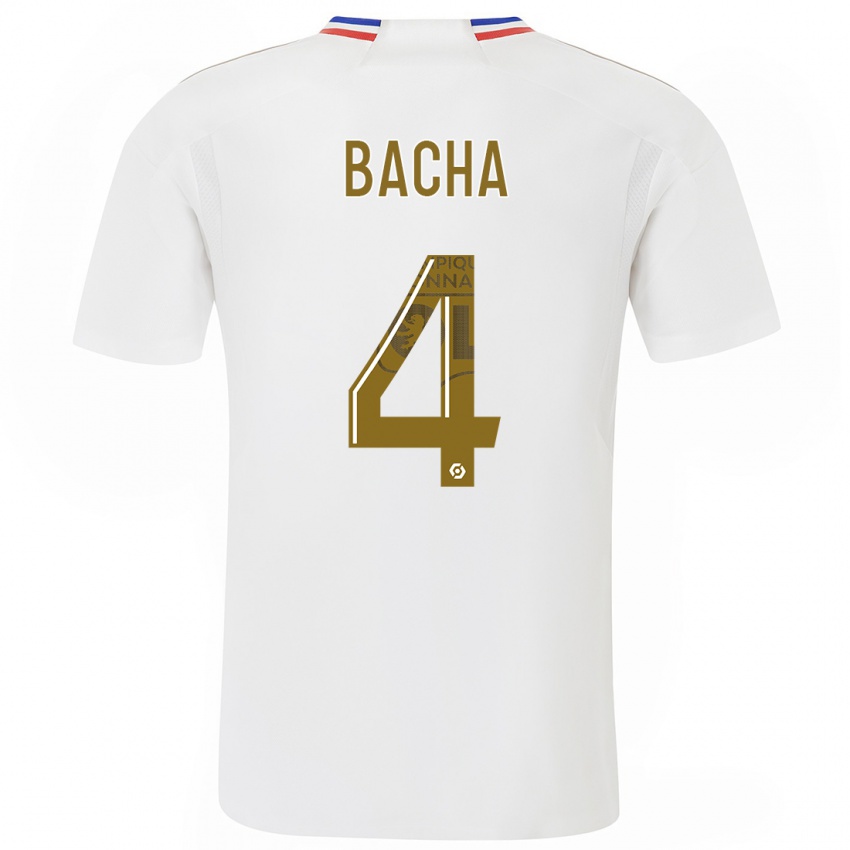 Mænd Selma Bacha #4 Hvid Hjemmebane Spillertrøjer 2023/24 Trøje T-Shirt