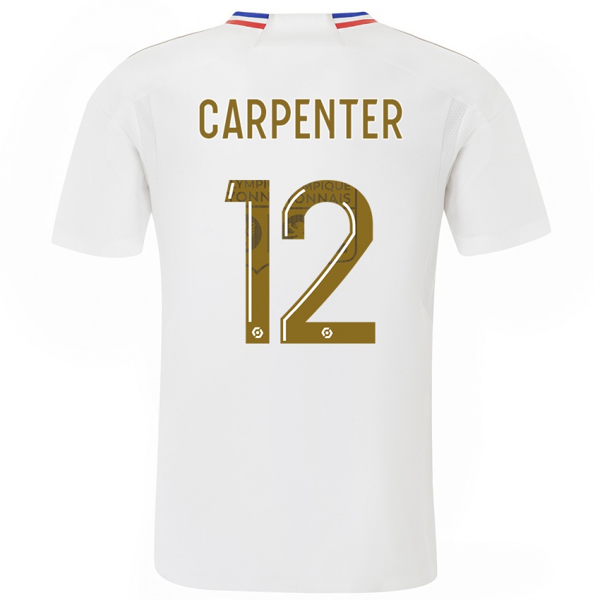 Mænd Ellie Carpenter #12 Hvid Hjemmebane Spillertrøjer 2023/24 Trøje T-Shirt