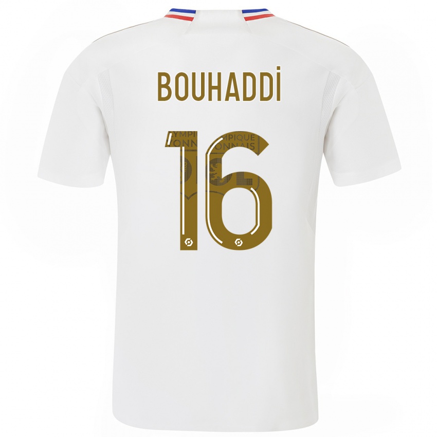Mænd Sarah Bouhaddi #16 Hvid Hjemmebane Spillertrøjer 2023/24 Trøje T-Shirt
