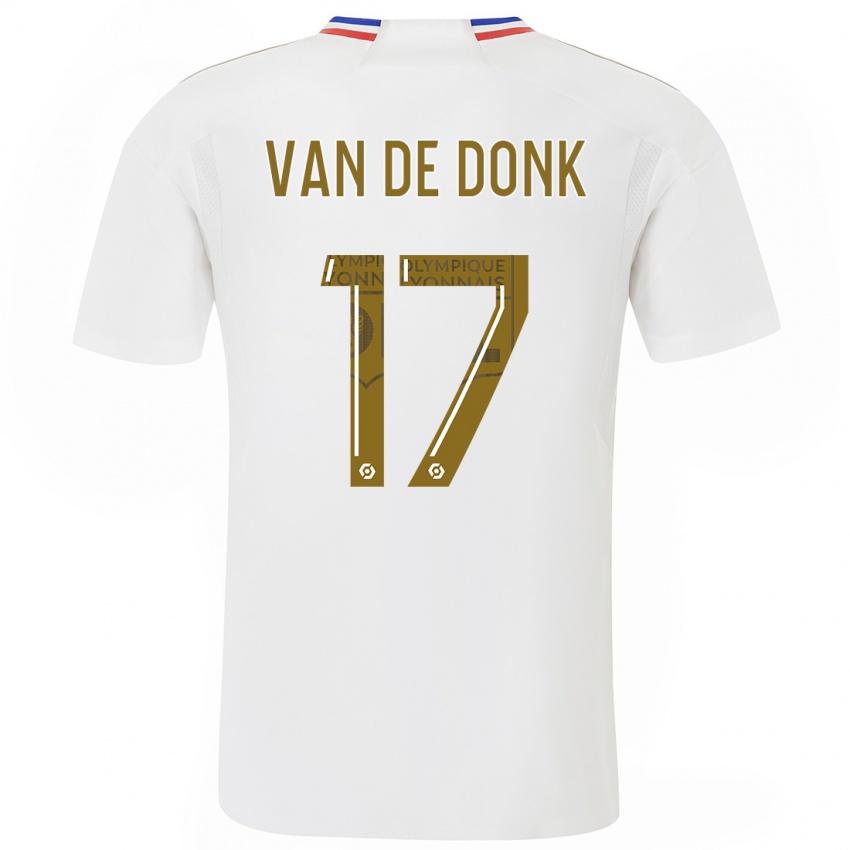 Mænd Danielle Van De Donk #17 Hvid Hjemmebane Spillertrøjer 2023/24 Trøje T-Shirt