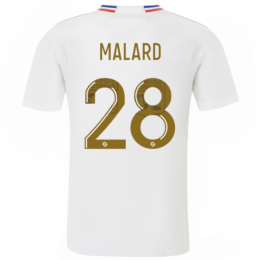 Mænd Melvine Malard #28 Hvid Hjemmebane Spillertrøjer 2023/24 Trøje T-Shirt