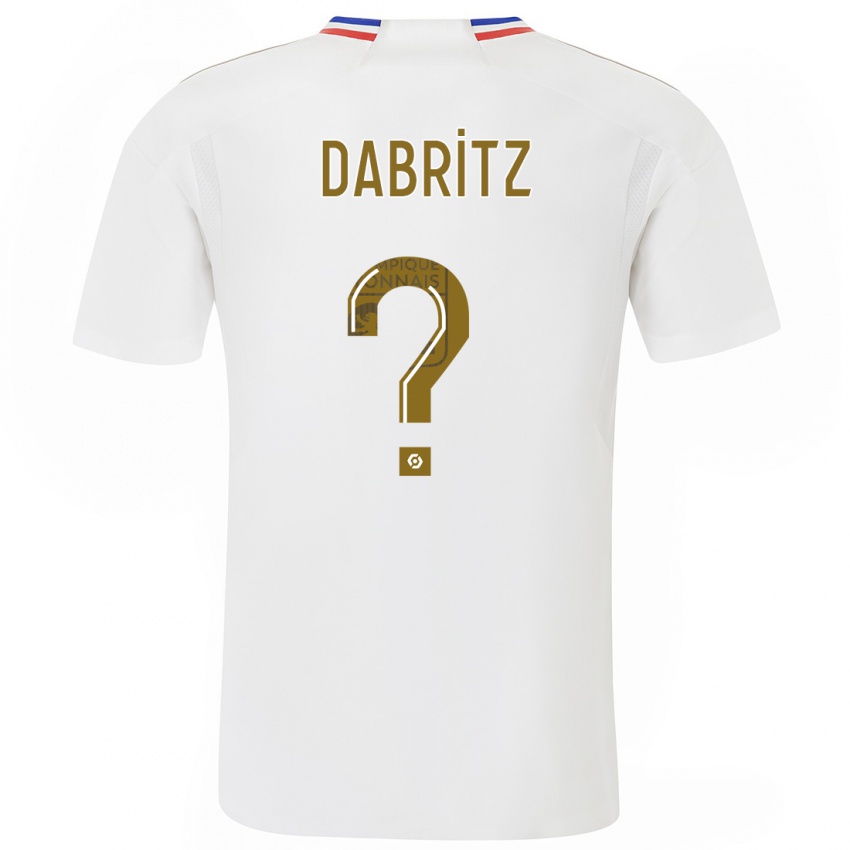 Mænd Sara Dabritz #0 Hvid Hjemmebane Spillertrøjer 2023/24 Trøje T-Shirt
