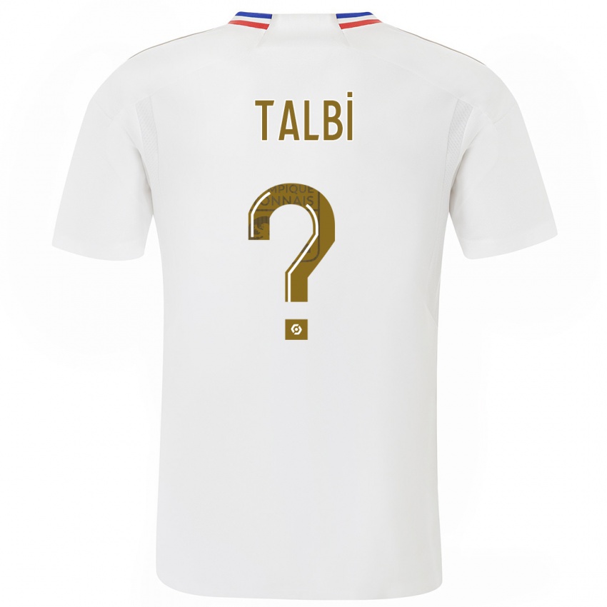 Mænd Ryad Talbi #0 Hvid Hjemmebane Spillertrøjer 2023/24 Trøje T-Shirt