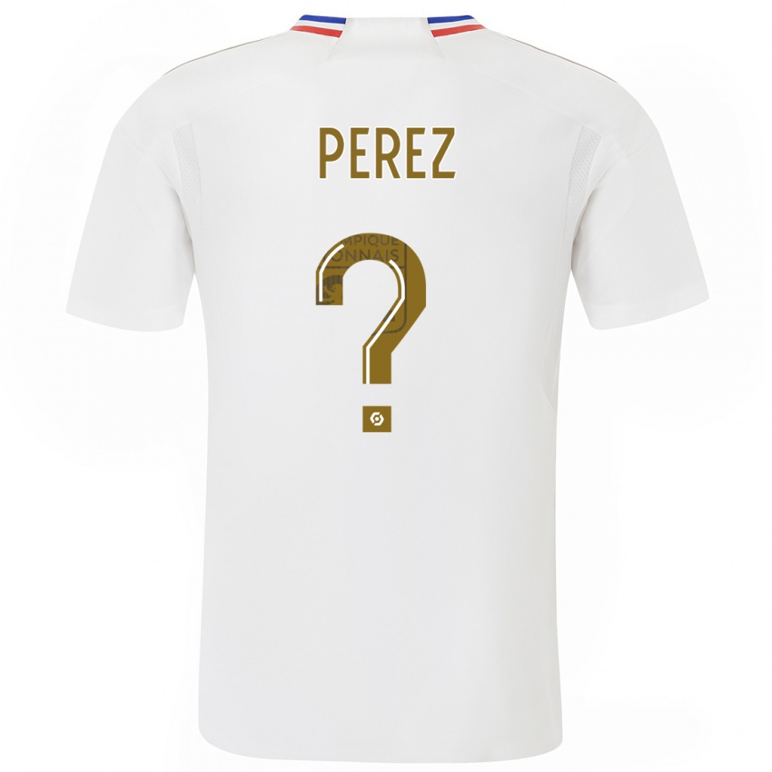 Mænd Axel Perez #0 Hvid Hjemmebane Spillertrøjer 2023/24 Trøje T-Shirt