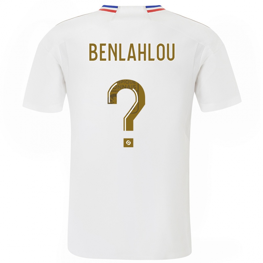 Mænd Daryll Benlahlou #0 Hvid Hjemmebane Spillertrøjer 2023/24 Trøje T-Shirt
