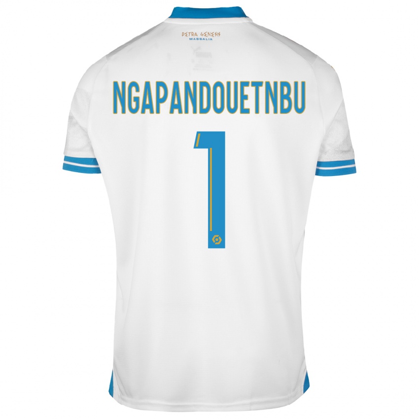 Mænd Simon Ngapandouetnbu #1 Hvid Hjemmebane Spillertrøjer 2023/24 Trøje T-Shirt
