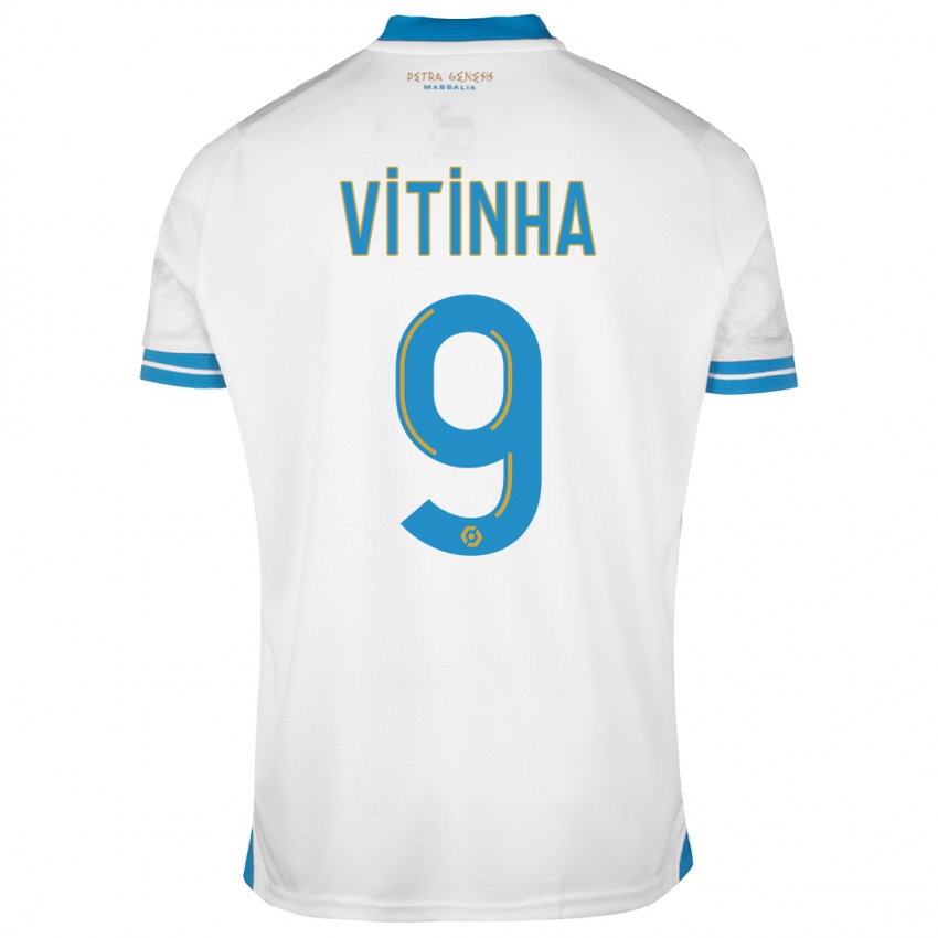 Mænd Vitinha #9 Hvid Hjemmebane Spillertrøjer 2023/24 Trøje T-Shirt