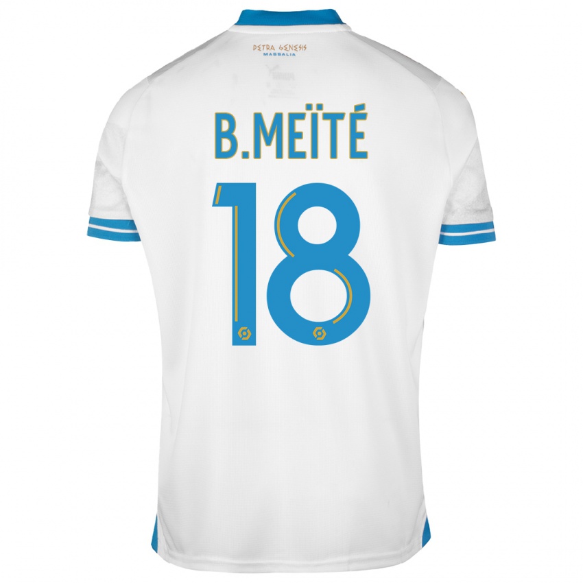 Mænd Bamo Meïté #18 Hvid Hjemmebane Spillertrøjer 2023/24 Trøje T-Shirt