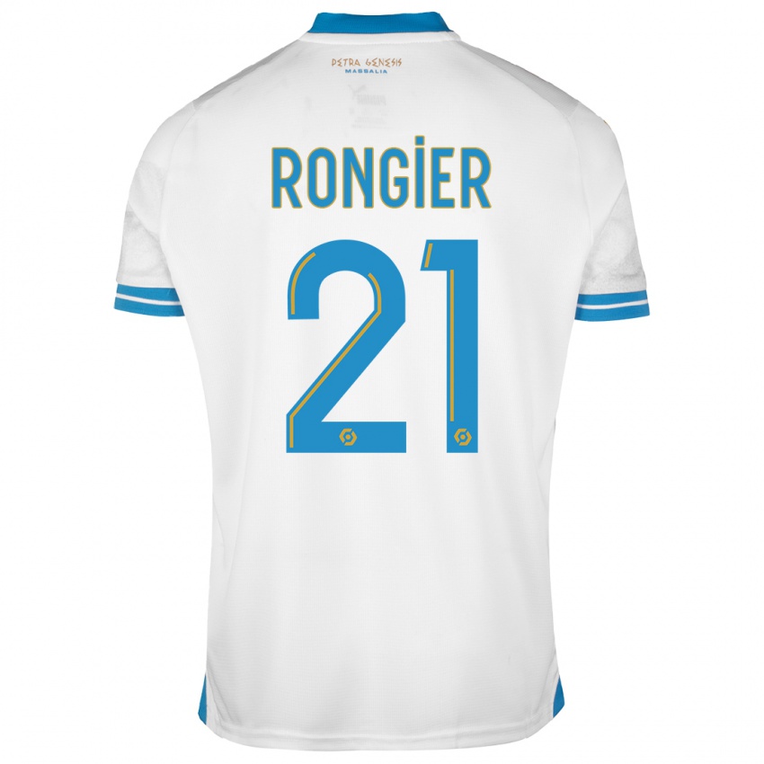 Mænd Valentin Rongier #21 Hvid Hjemmebane Spillertrøjer 2023/24 Trøje T-Shirt