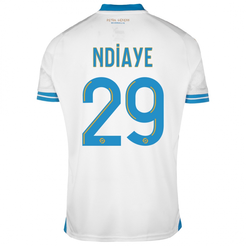 Mænd Iliman Ndiaye #29 Hvid Hjemmebane Spillertrøjer 2023/24 Trøje T-Shirt