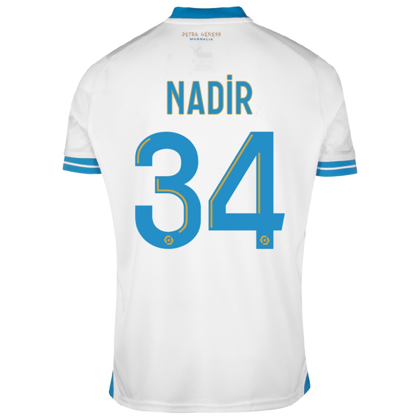 Mænd Bilal Nadir #34 Hvid Hjemmebane Spillertrøjer 2023/24 Trøje T-Shirt