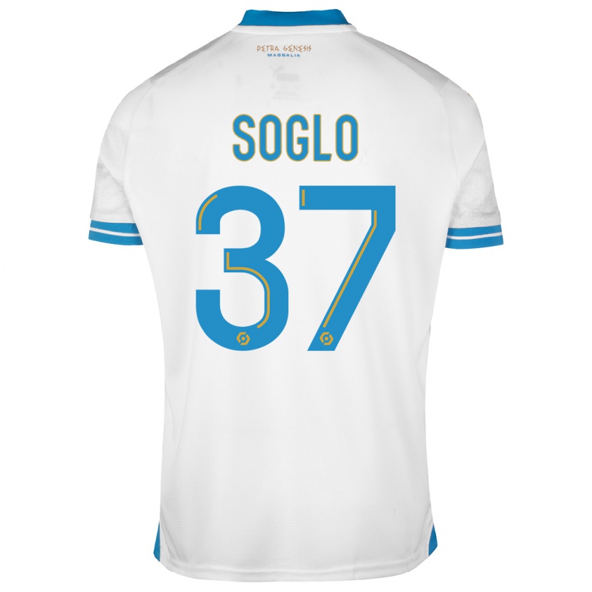 Mænd Emran Soglo #37 Hvid Hjemmebane Spillertrøjer 2023/24 Trøje T-Shirt