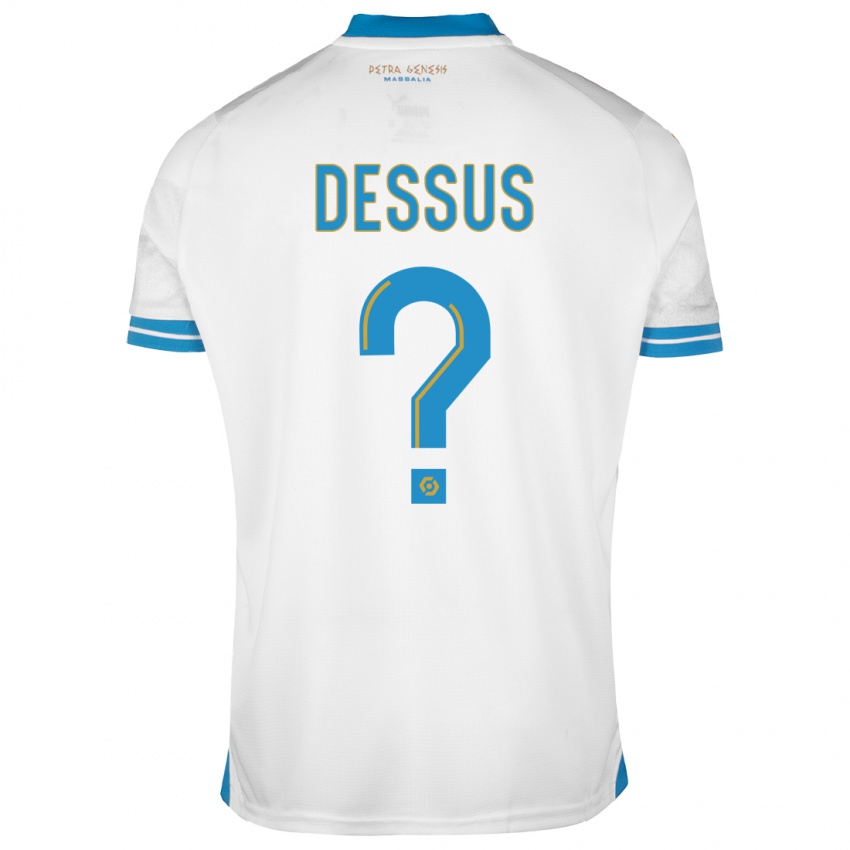 Mænd Bastien Dessus #0 Hvid Hjemmebane Spillertrøjer 2023/24 Trøje T-Shirt