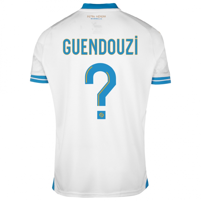 Mænd Milan Guendouzi #0 Hvid Hjemmebane Spillertrøjer 2023/24 Trøje T-Shirt