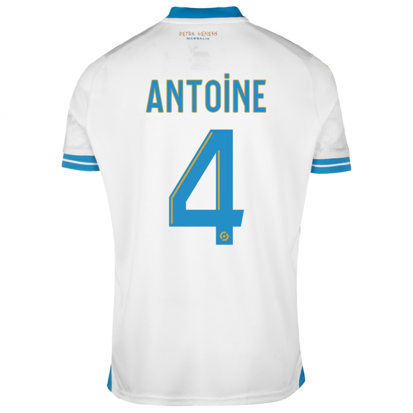Mænd Maud Antoine #4 Hvid Hjemmebane Spillertrøjer 2023/24 Trøje T-Shirt