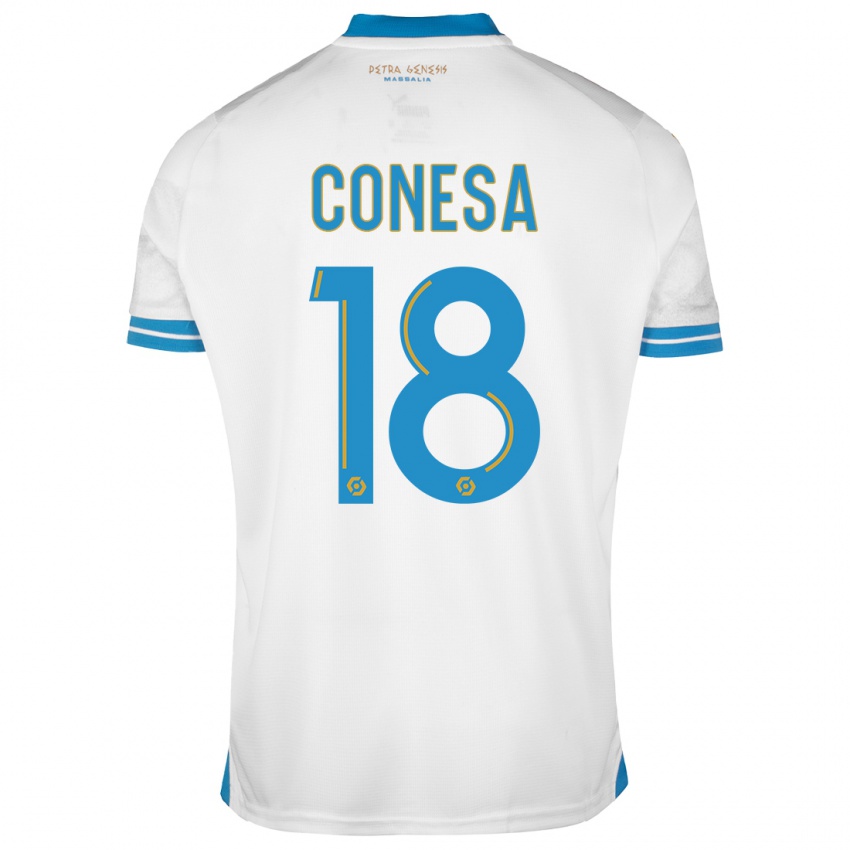 Mænd Anna Conesa #18 Hvid Hjemmebane Spillertrøjer 2023/24 Trøje T-Shirt