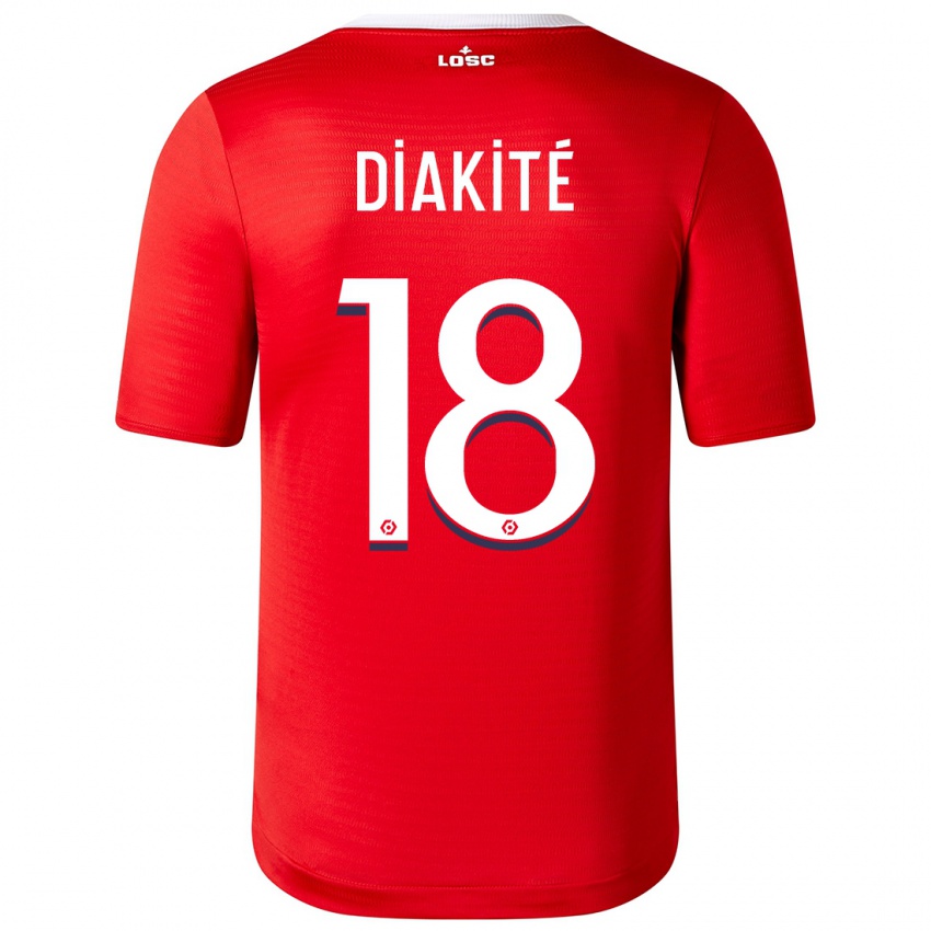 Mænd Bafode Diakite #18 Rød Hjemmebane Spillertrøjer 2023/24 Trøje T-Shirt