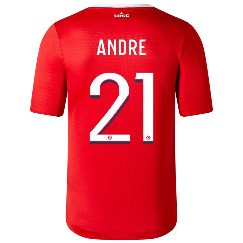 Mænd Benjamin Andre #21 Rød Hjemmebane Spillertrøjer 2023/24 Trøje T-Shirt