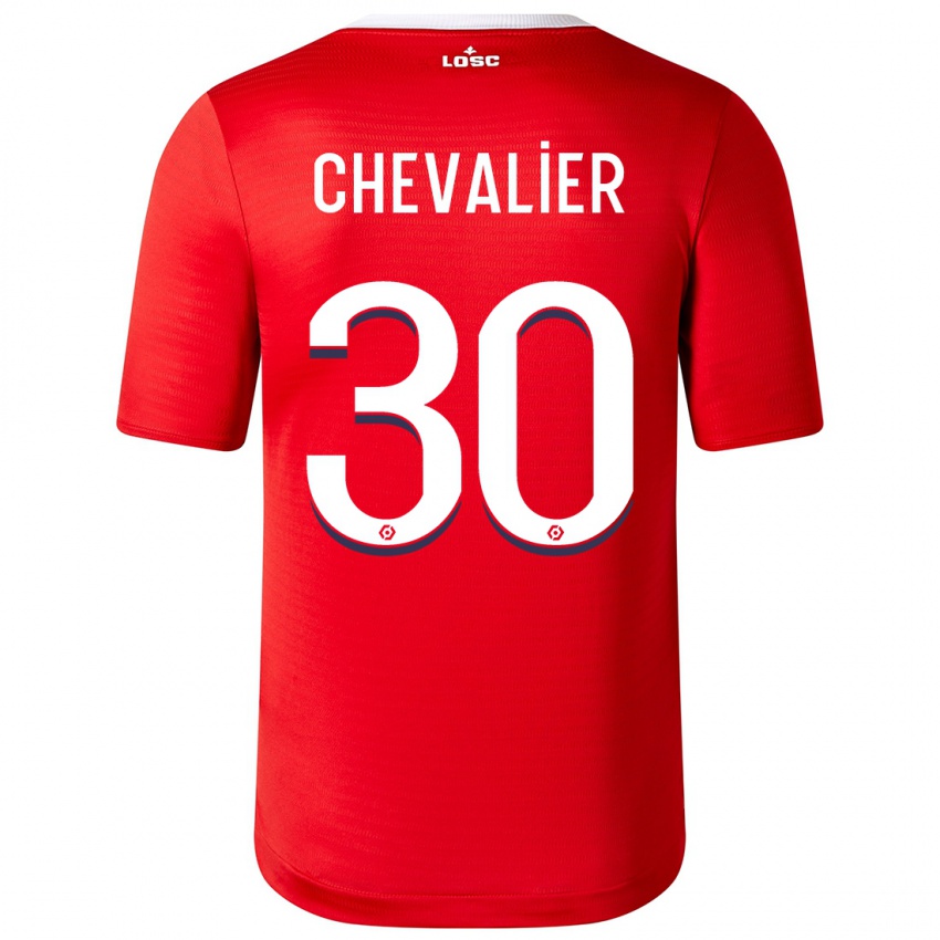 Mænd Lucas Chevalier #30 Rød Hjemmebane Spillertrøjer 2023/24 Trøje T-Shirt
