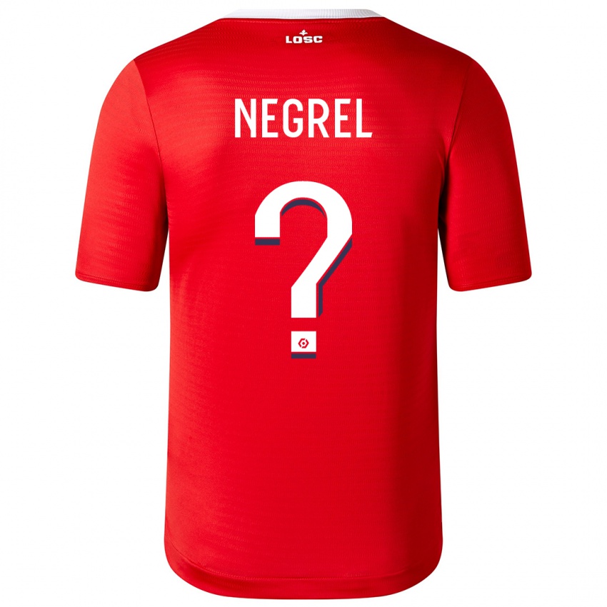 Mænd Tom Negrel #0 Rød Hjemmebane Spillertrøjer 2023/24 Trøje T-Shirt