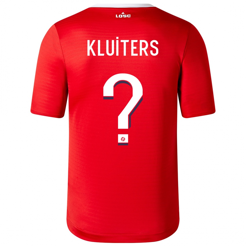 Mænd Luuk Kluiters #0 Rød Hjemmebane Spillertrøjer 2023/24 Trøje T-Shirt