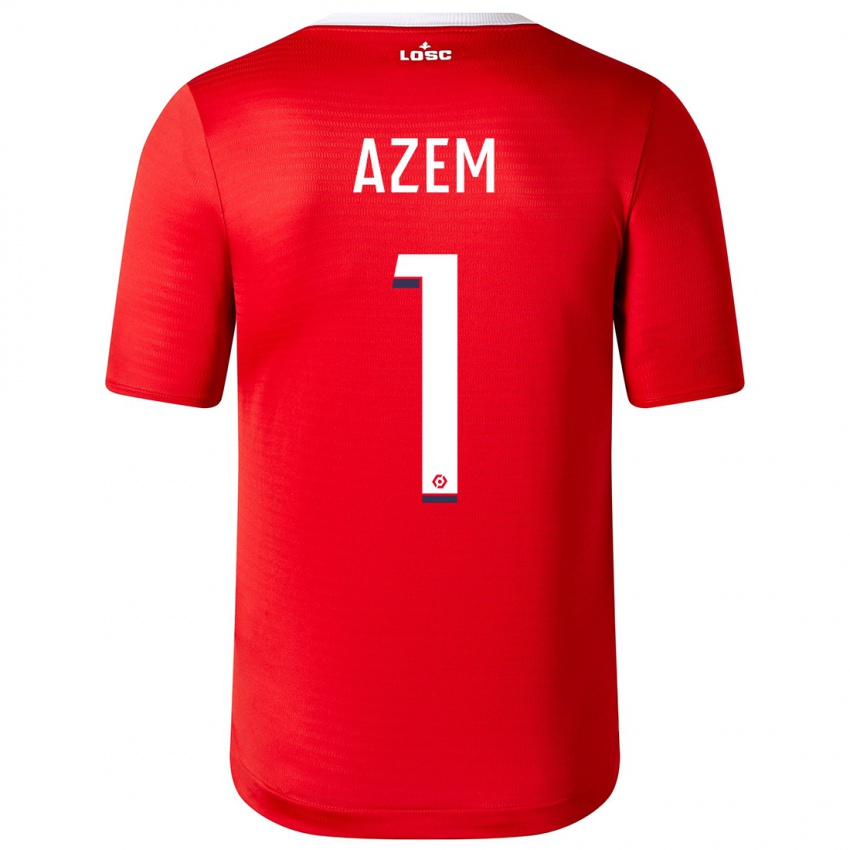 Mænd Floriane Azem #1 Rød Hjemmebane Spillertrøjer 2023/24 Trøje T-Shirt