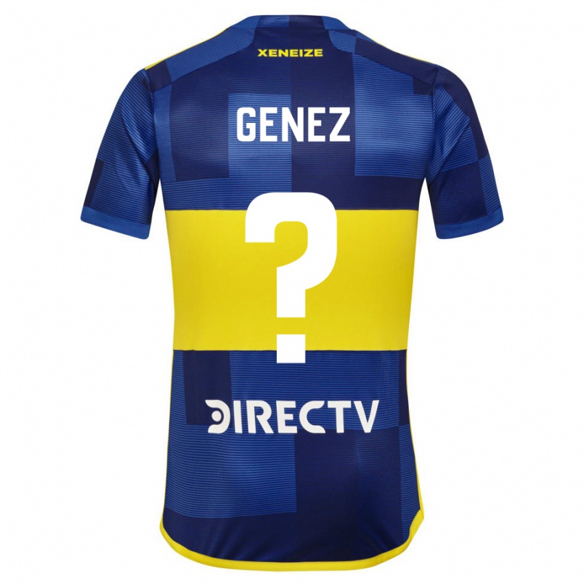 Mænd Nahuel Genez #0 Mørkeblå Gul Hjemmebane Spillertrøjer 2023/24 Trøje T-Shirt