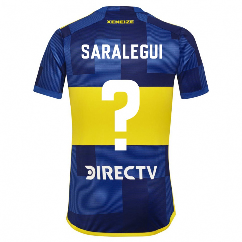 Mænd Jabes Saralegui #0 Mørkeblå Gul Hjemmebane Spillertrøjer 2023/24 Trøje T-Shirt